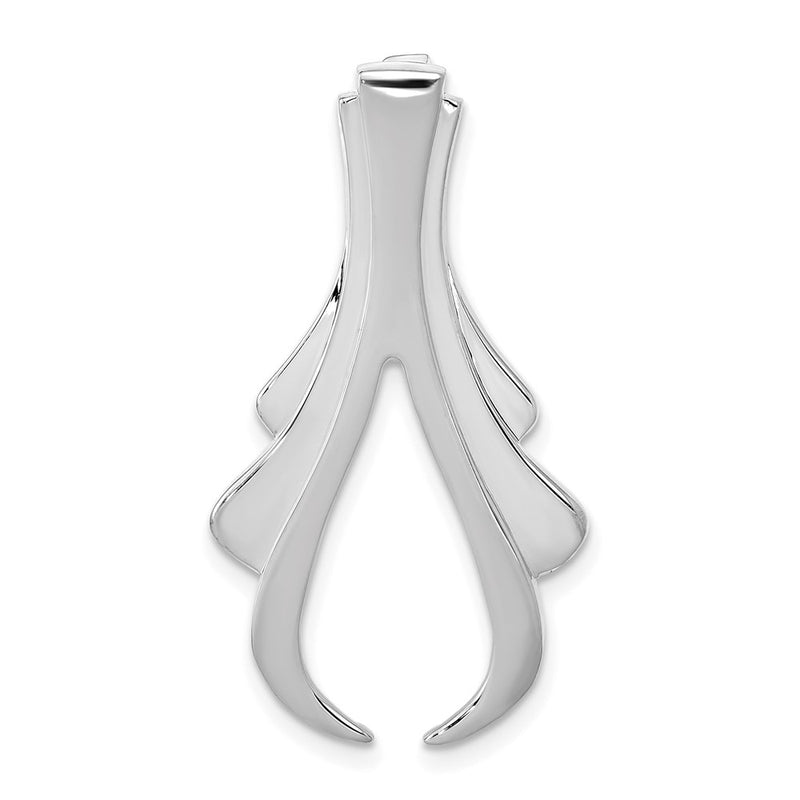 14K White Gold Fits 6mm Reg, 8mm Fancy Omega Slide