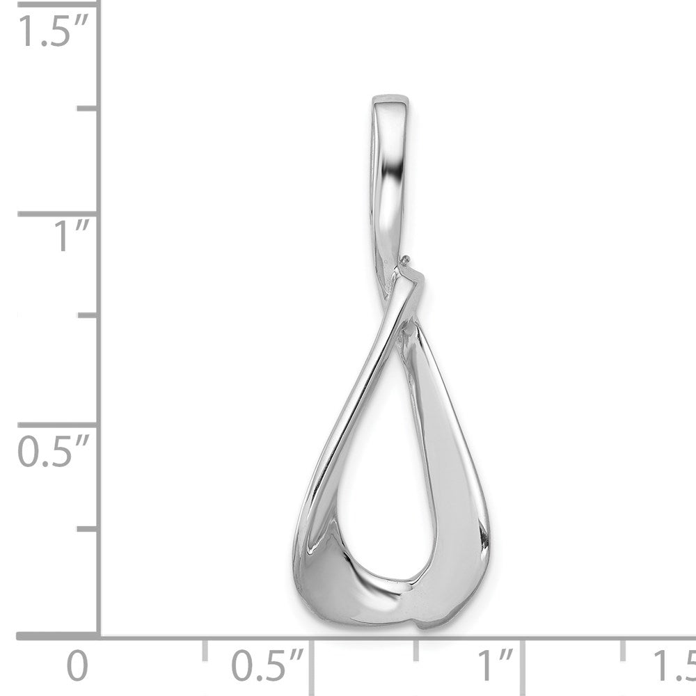 14K White Gold Fits Up To 2mm Regular, 6mm Fancyy Omega Slide
