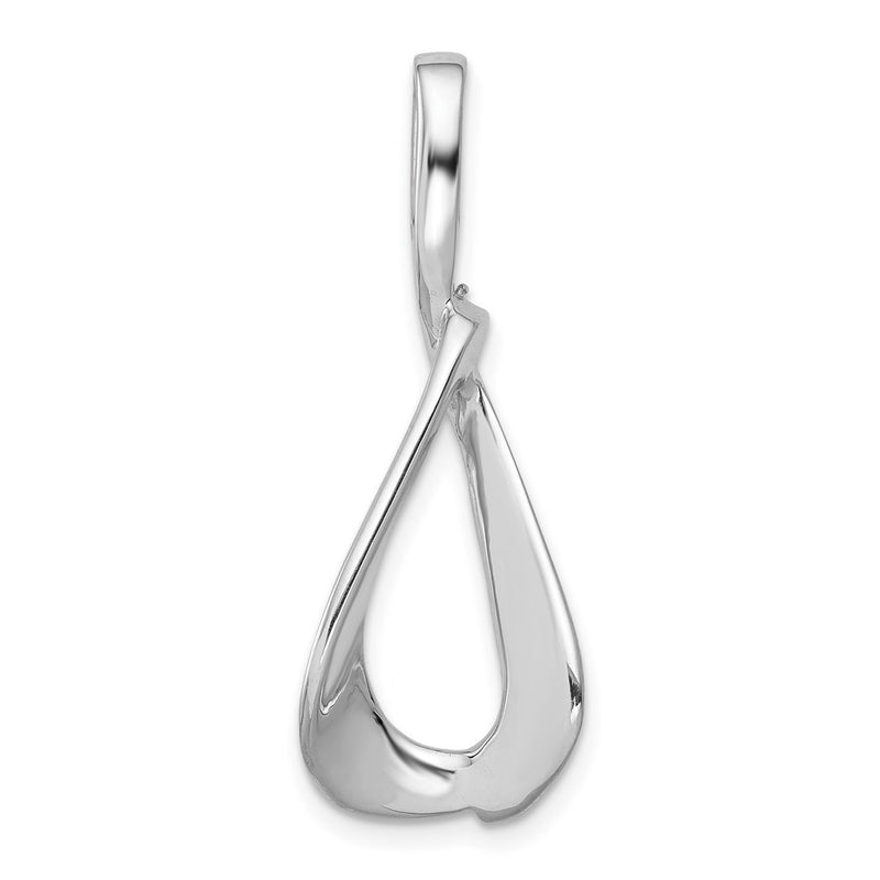 14K White Gold Fits Up To 2mm Regular, 6mm Fancyy Omega Slide