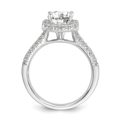 1 3/4 CT Halo Enhanced Clarity Big Diamond Engagement Ring Round Cut 14K White Gold (G-H, SI)