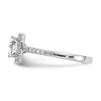 1 3/4 CT Halo Enhanced Clarity Big Diamond Engagement Ring Round Cut 14K White Gold (G-H, SI)