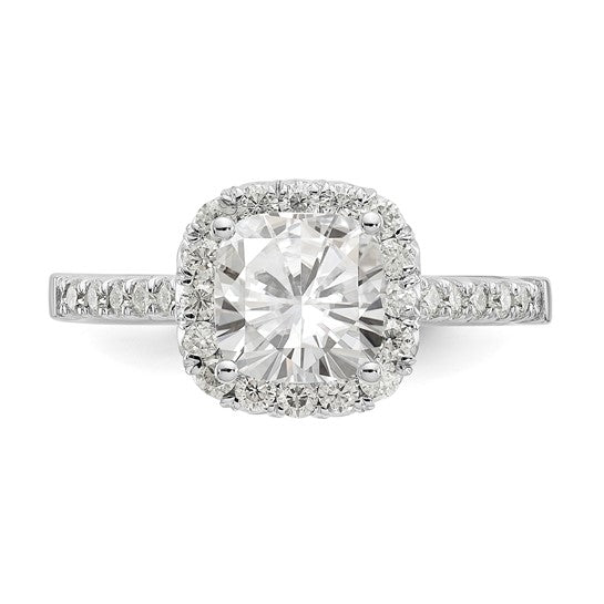 1 3/4 CT Halo Enhanced Clarity Big Diamond Engagement Ring Round Cut 14K White Gold (G-H, SI)