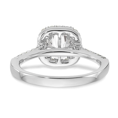 1 3/4 CT Halo Enhanced Clarity Big Diamond Engagement Ring Round Cut 14K White Gold (G-H, SI)