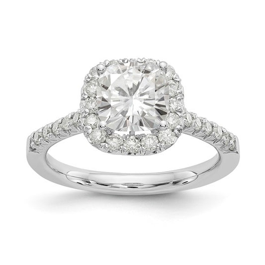 1 3/4 CT Halo Enhanced Clarity Big Diamond Engagement Ring Round Cut 14K White Gold (G-H, SI)