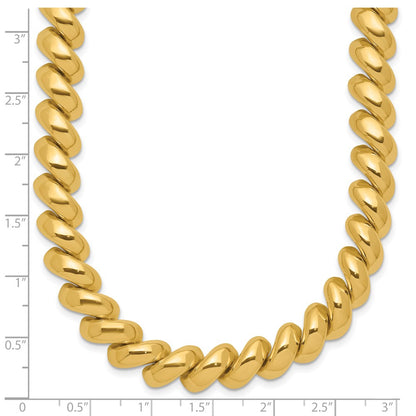 14K Yellow Gold Polished San Marco Necklace