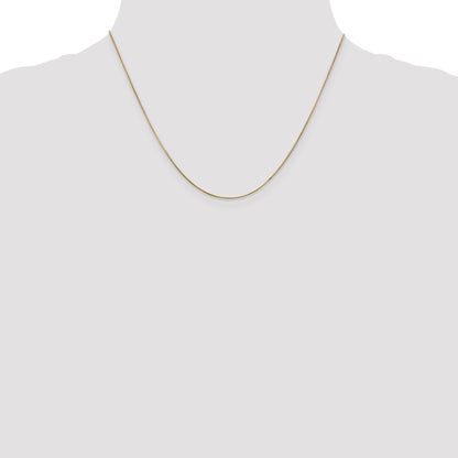 14K Yellow Gold 18 Inch .65mm Round Snake With Lobster Clasp Chain