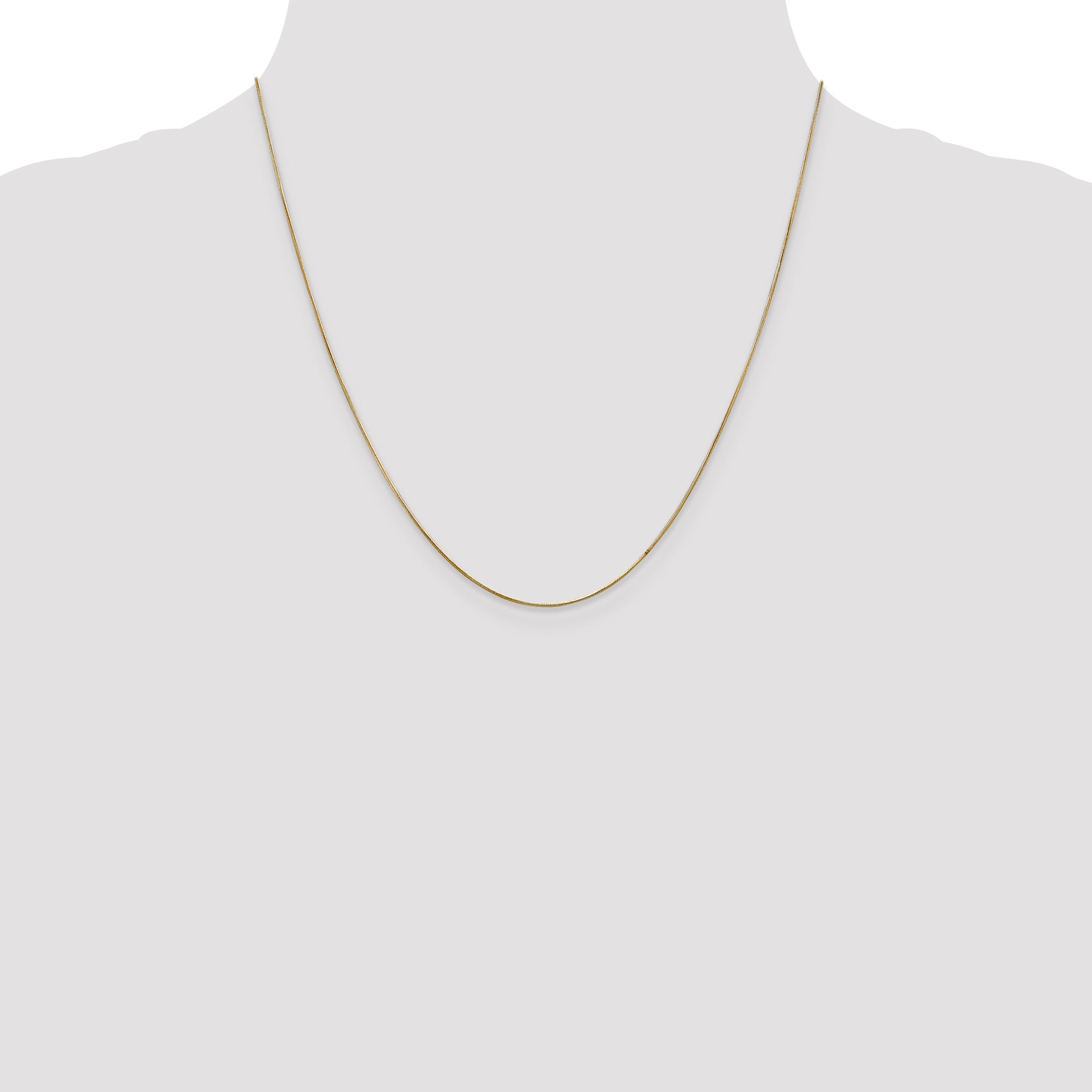 14K Yellow Gold 20 Inch .65mm Round Snake With Lobster Clasp Chain