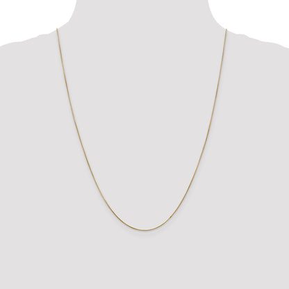 14K Yellow Gold 24 Inch .65mm Round Snake With Lobster Clasp Chain