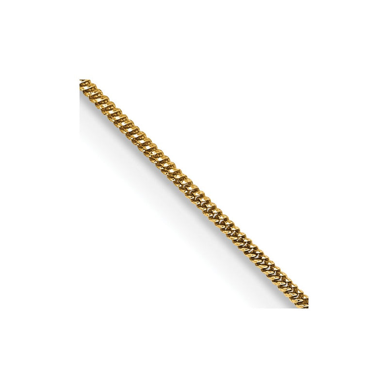 14K Yellow Gold .65mm Round Snake With Lobster Clasp Chain Necklace