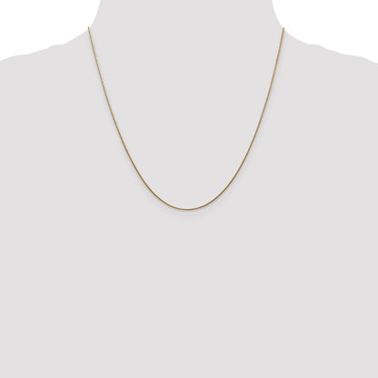 14K Yellow Gold 20 Inch .8mm Round Snake With Lobster Clasp Chain
