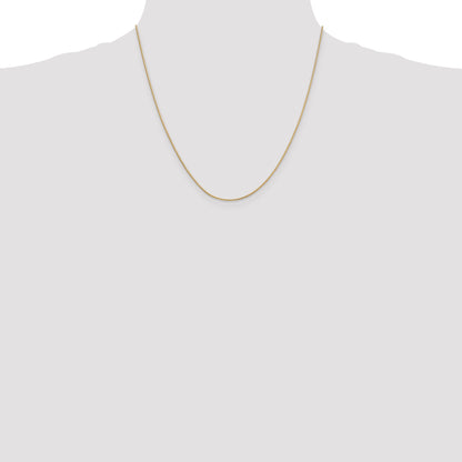 14K Yellow Gold 20 Inch .9mm Round Snake With Lobster Clasp Chain