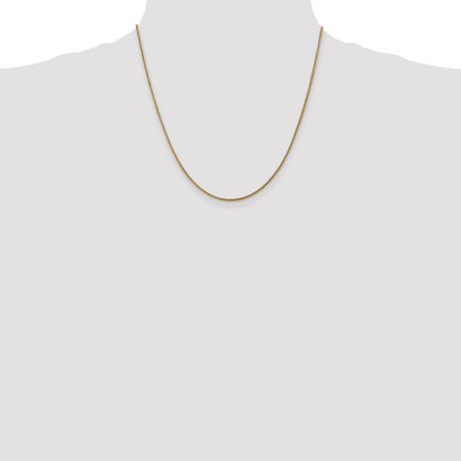 14K Yellow Gold 20 Inch 1.6mm Round Snake Lobster Clasp Chain