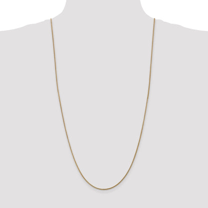 14K Yellow Gold 30 Inch 1.6mm Round Snake Lobster Clasp Chain