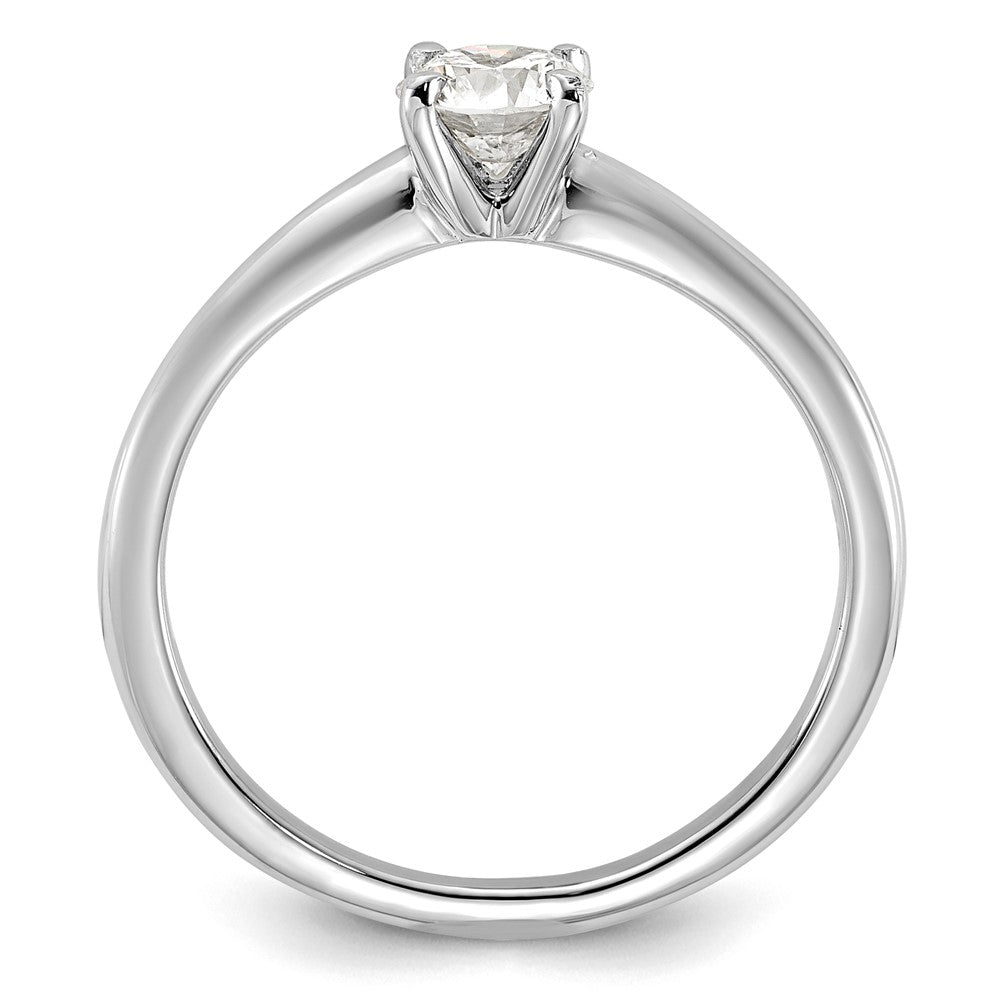 14k White Gold 1/2 Ct. Lab Grown Diamond VS+ F+ Round Solitaire Engagement Ring