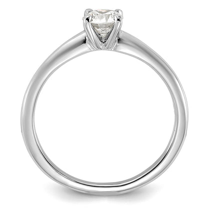 14k White Gold 1/2 Ct. Lab Grown Diamond VS+ F+ Round Solitaire Engagement Ring