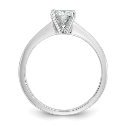 14k White Gold 3/4 Ct. Certified Lab Grown Diamond VS/SI+ G+ Cushion Solitare Engagement Ring