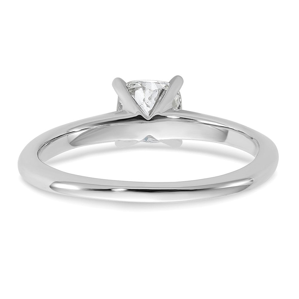 14K White Gold 3/4 carat Certified Lab Grown Diamond VS+ F+ Cushion Complete Solitaire Engagement Ring