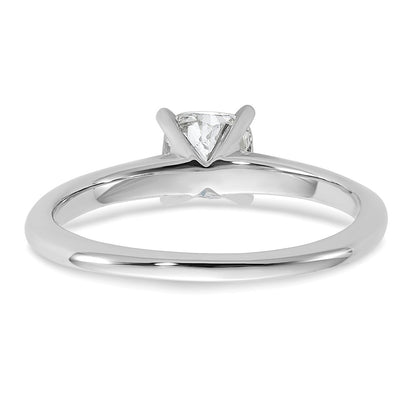 14K White Gold 3/4 carat Certified Lab Grown Diamond VS+ F+ Cushion Complete Solitaire Engagement Ring