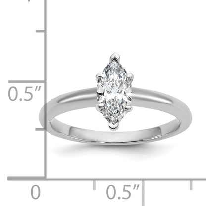 14k White Gold 3/4 Ct. Lab Grown Diamond VS/SI+ G+ Marquise Solitare Engagement Ring