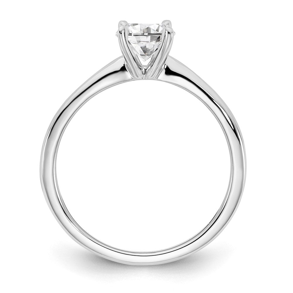 14K White Gold 3/4 carat Lab Grown Diamond VS+ F+ Oval Complete Solitaire Engagement Ring