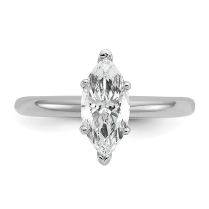 14k White Gold 1 Ct. Lab Grown Diamond VS/SI+ G+ Marquise Solitare Engagement Ring