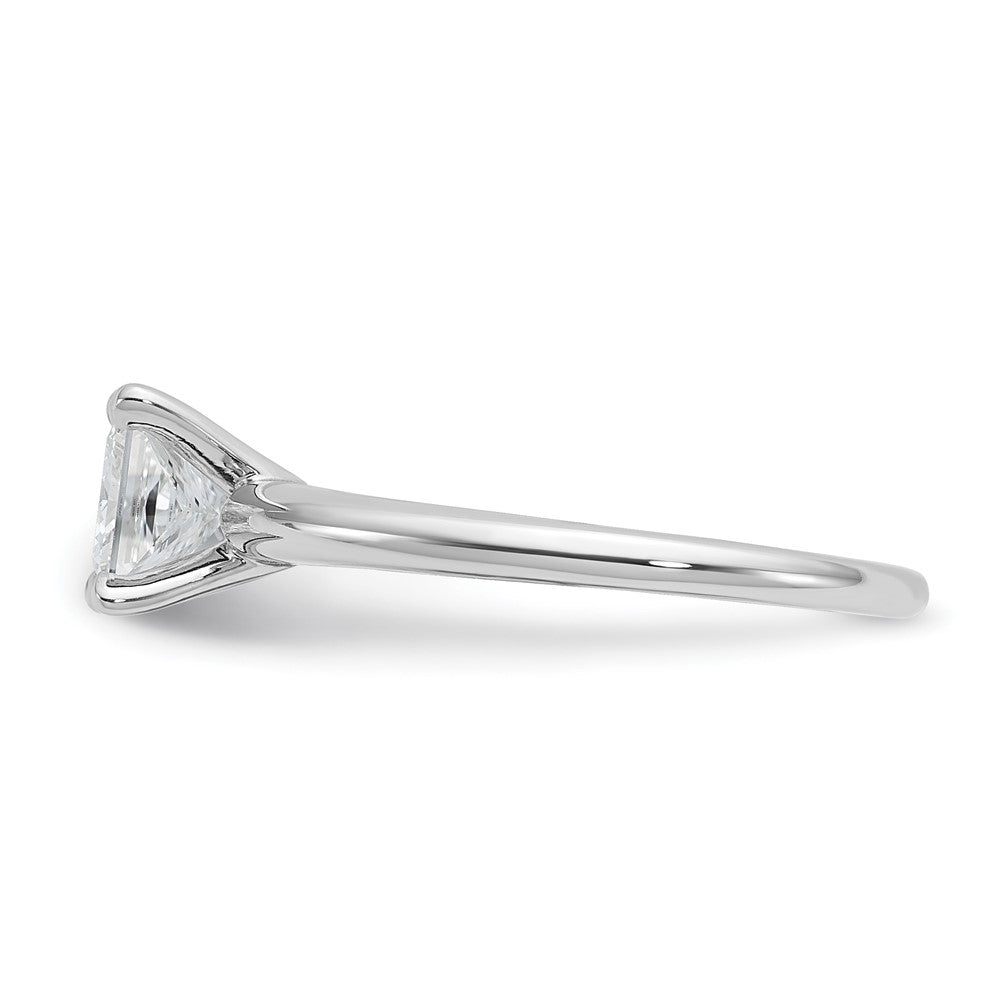 14K White Gold 1 carat Lab Grown Diamond VS+ F+ Princess Complete Solitaire Engagement Ring