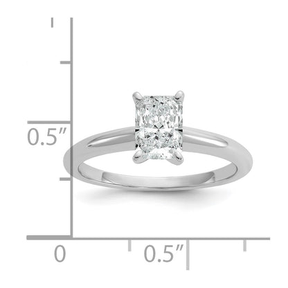 14k White Gold 1 Ct. Lab Grown Diamond VS/SI+ G+ Radiant Solitare Engagement Ring
