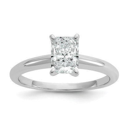 14k White Gold 1 Ct. Certified Lab Grown Diamond VS/SI+ G+ Radiant Solitare Engagement Ring