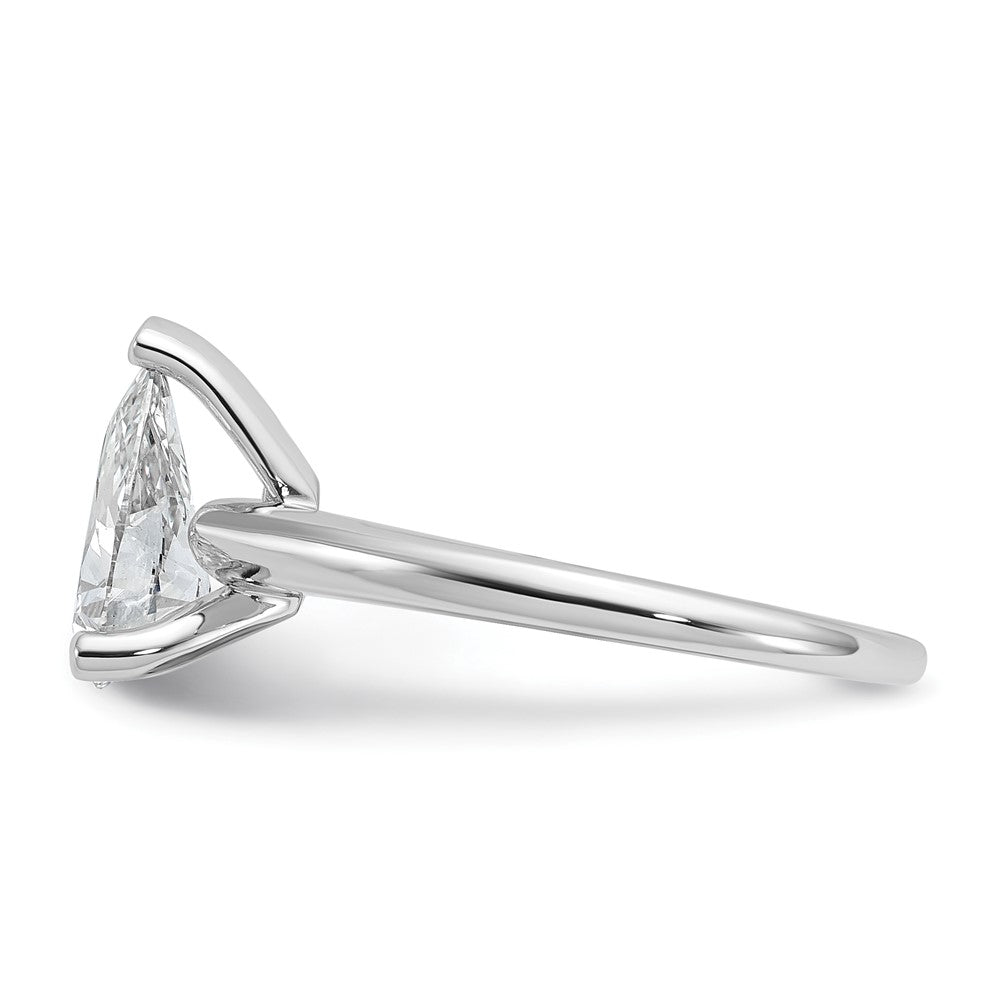 14K White Gold 1 1/2ct Lab Grown Diamond Vs/si+ G+ Pear Solitaire Engagement Ring