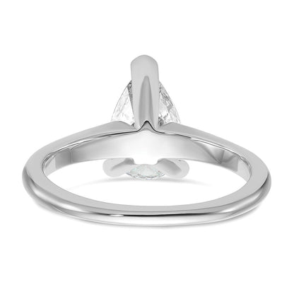 14K White Gold 1 1/2ct Lab Grown Diamond Vs/si+ G+ Pear Solitaire Engagement Ring