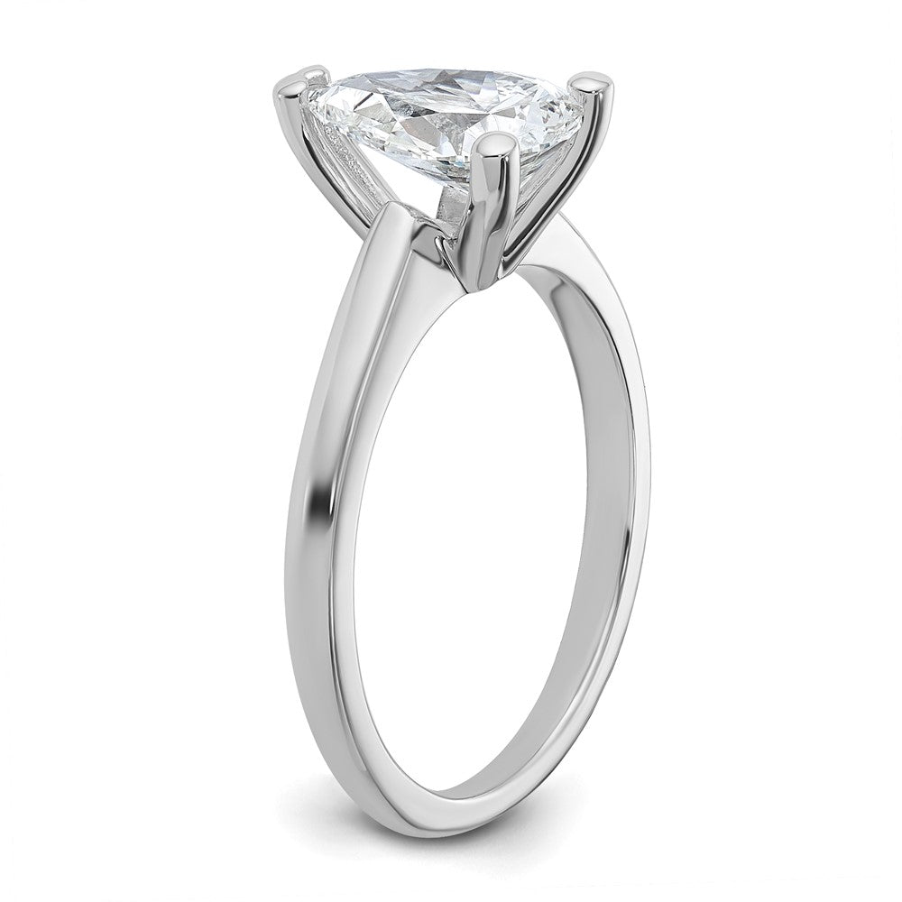 14K White Gold 1 1/2ct Lab Grown Diamond Vs/si+ G+ Pear Solitaire Engagement Ring