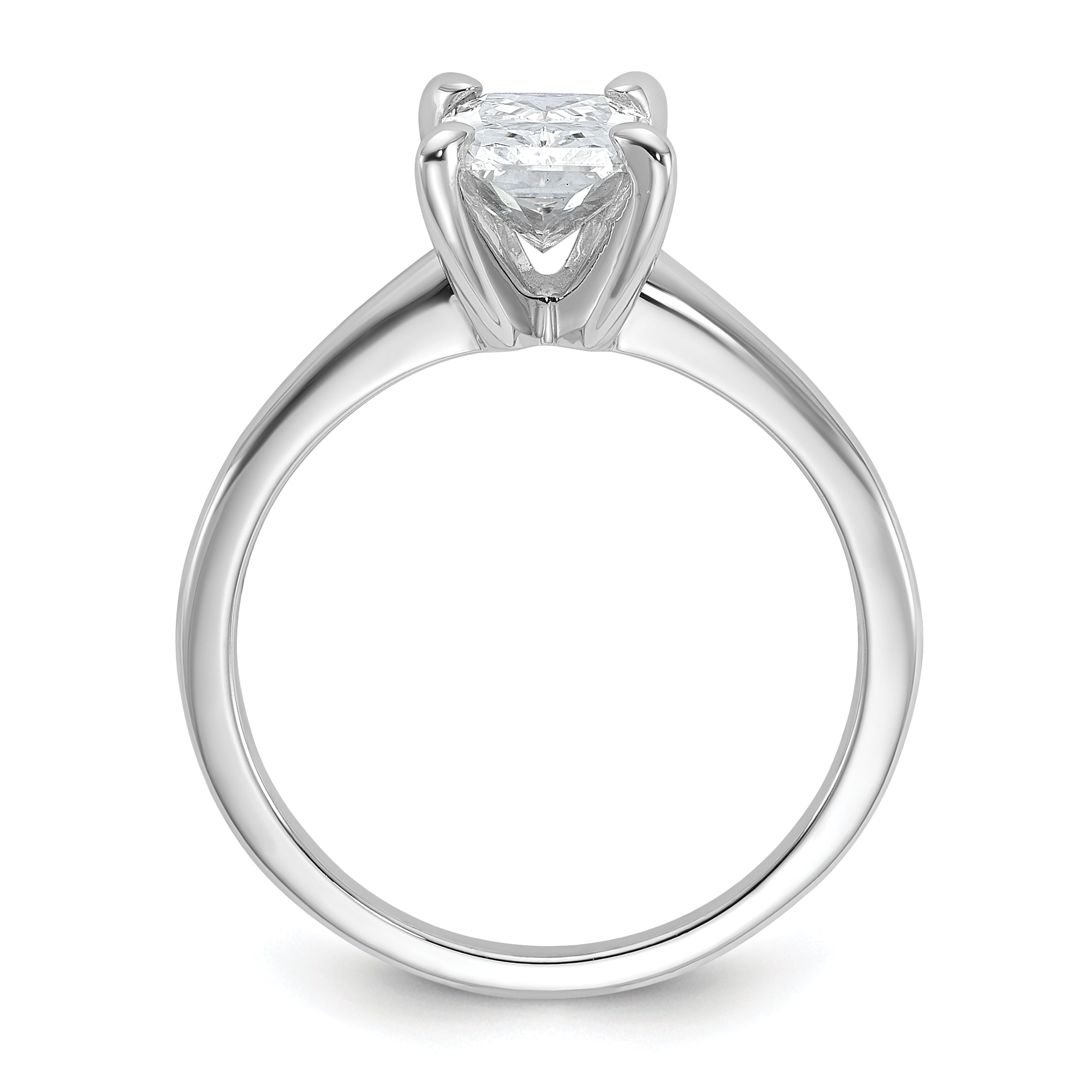14k White Gold 1 1/2 Ct. Certified Lab Grown Diamond VS/SI+ G+ Radiant Solitare Engagement Ring