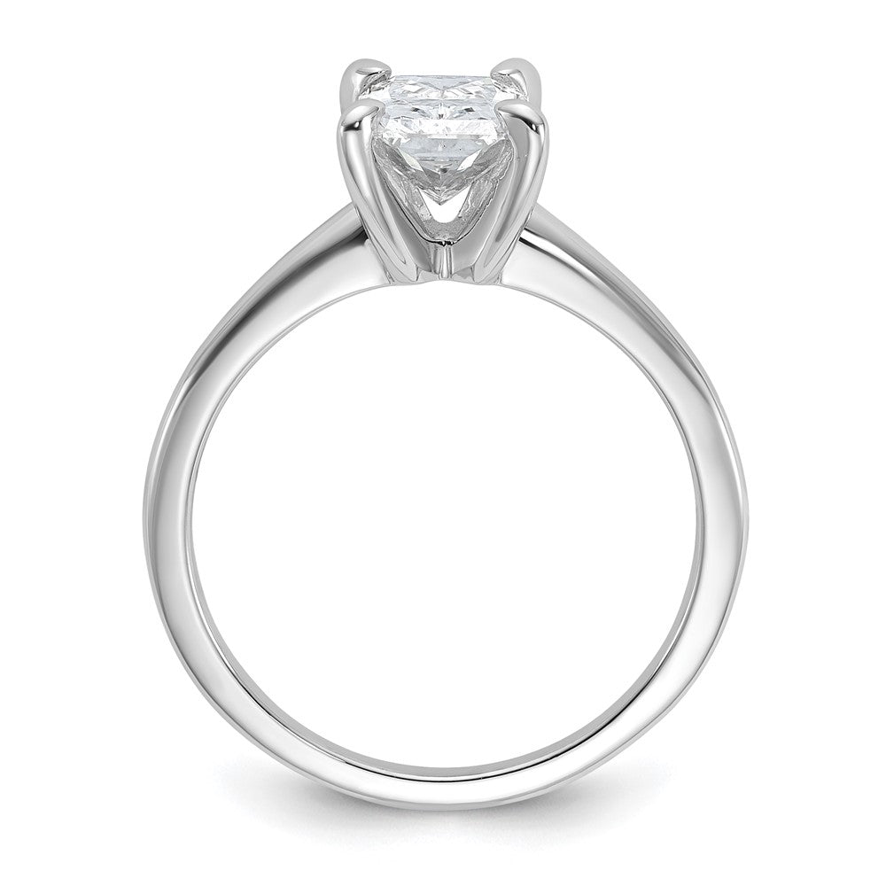 14K White Gold 1 1/2ct Lab Grown Diamond Vs/si+ G+ Radiant Solitaire Engagement Ring