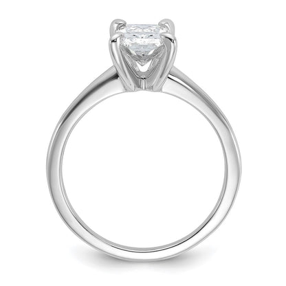 14K White Gold 1 1/2ct Lab Grown Diamond Vs/si+ G+ Radiant Solitaire Engagement Ring