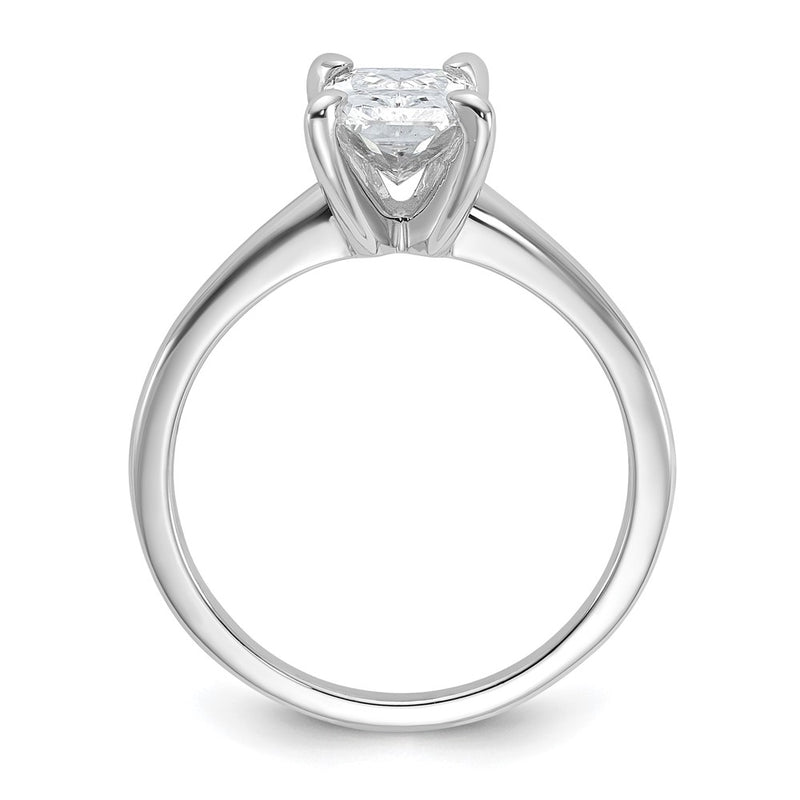 14K White Gold 1 1/2ct Lab Grown Diamond Vs/si+ G+ Radiant Solitaire Engagement Ring