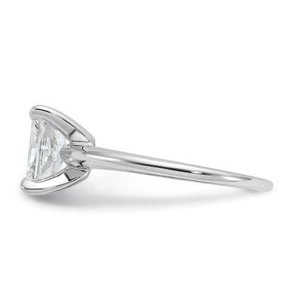 14K White Gold 1 1/2ct Lab Grown Diamond Vs/si+ G+ Radiant Solitaire Engagement Ring