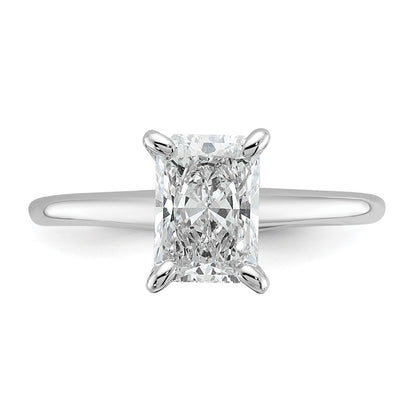 14K White Gold 1 1/2ct Lab Grown Diamond Vs/si+ G+ Radiant Solitaire Engagement Ring