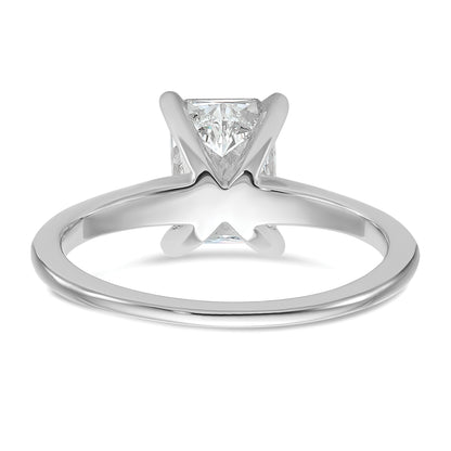 14k White Gold 1 1/2 Ct. Certified Lab Grown Diamond VS/SI+ G+ Radiant Solitare Engagement Ring