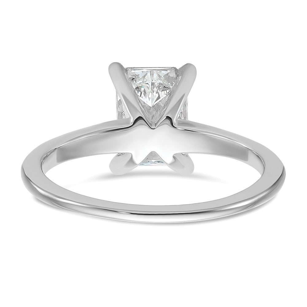 14K White Gold 1 1/2ct Lab Grown Diamond Vs/si+ G+ Radiant Solitaire Engagement Ring