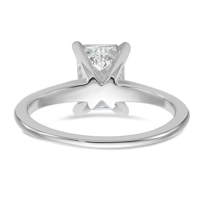 14K White Gold 1 1/2ct Lab Grown Diamond Vs/si+ G+ Radiant Solitaire Engagement Ring