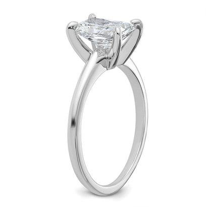 14K White Gold 1 1/2ct Lab Grown Diamond Vs/si+ G+ Radiant Solitaire Engagement Ring