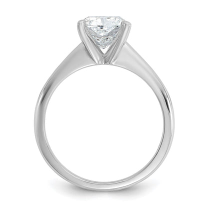 14K White Gold 2 carat Certified Lab Grown Diamond VS/SI+ G+ Cushion Complete Solitaire Engagement Ring
