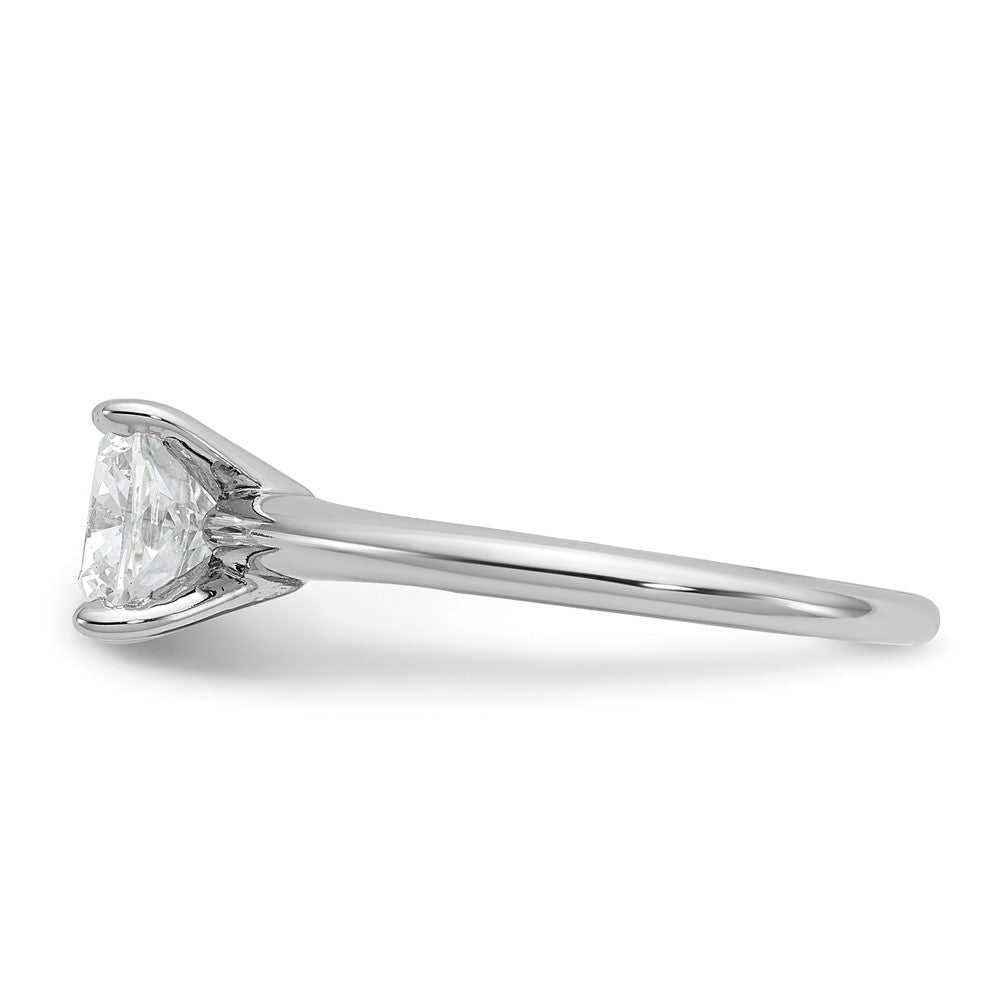14K White Gold 2 carat Lab Grown Diamond VS+ F+ Cushion Complete Solitaire Engagement Ring