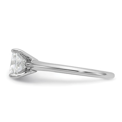 14K White Gold 2 carat Lab Grown Diamond VS+ F+ Cushion Complete Solitaire Engagement Ring