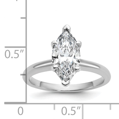 14k White Gold 2 Ct. Certified Lab Grown Diamond VS/SI+ G+ Marquise Solitare Engagement Ring