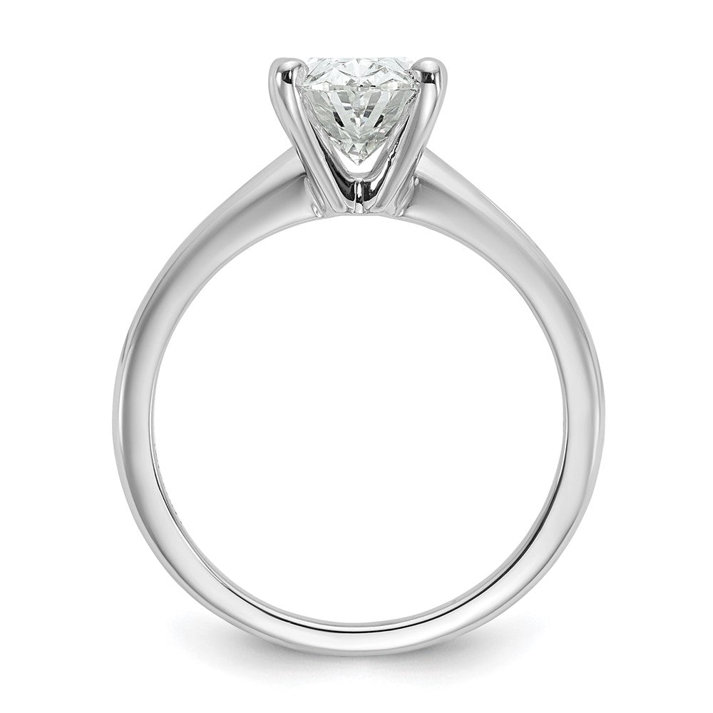 14K White Gold 2 carat Certified Lab Grown Diamond VS+ F+ Oval Complete Solitaire Engagement Ring
