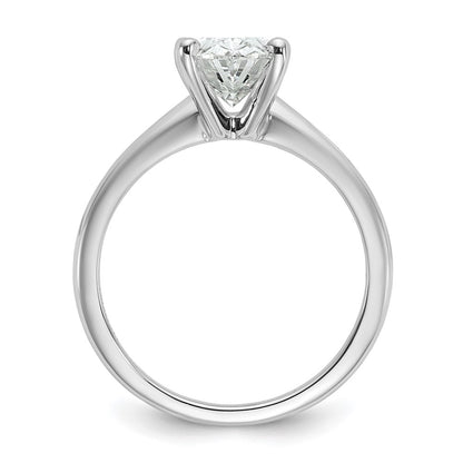 14K White Gold 2 carat Certified Lab Grown Diamond VS+ F+ Oval Complete Solitaire Engagement Ring