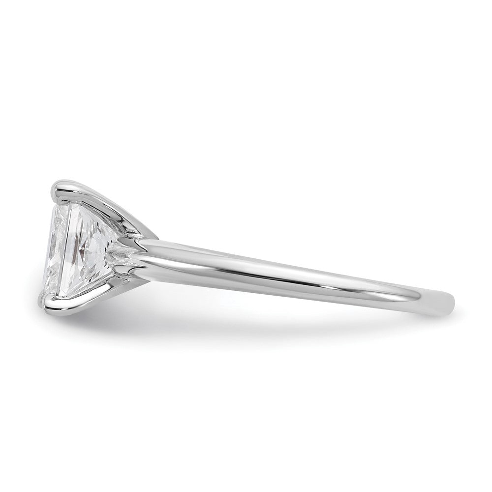14K White Gold 2 carat Lab Grown Diamond VS+ F+ Princess Complete Solitaire Engagement Ring