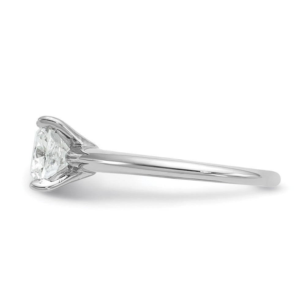 14K White Gold 2 1/2 carat Certified Lab Grown Diamond VS+ F+ Cushion Complete Solitaire Engagement Ring