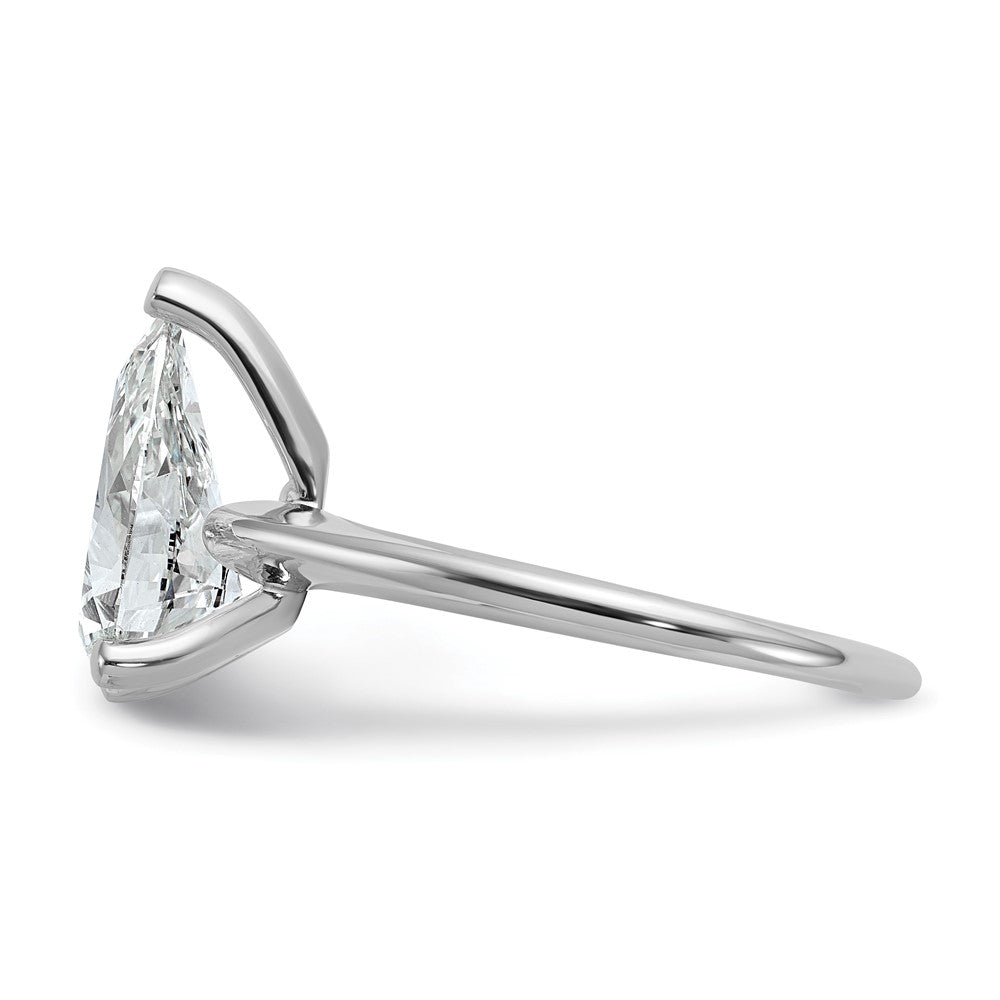 14k White Gold 2 1/2 Ct. Lab Grown Diamond VS/SI+ G+ Pear Solitare Engagement Ring